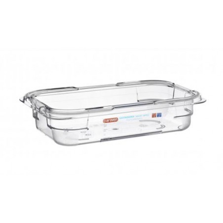 Caserola policarbonat, fara capac, GN 1/4, capacitate 1.2 l (265 x 162 x 65 mm), Araven