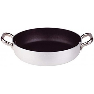 Tigaie antiaderenta cu teflon, aluminiu pur 99.5%, grosime 3 mm, doua manere inox, Ø 36 cm, H 7.0 cm